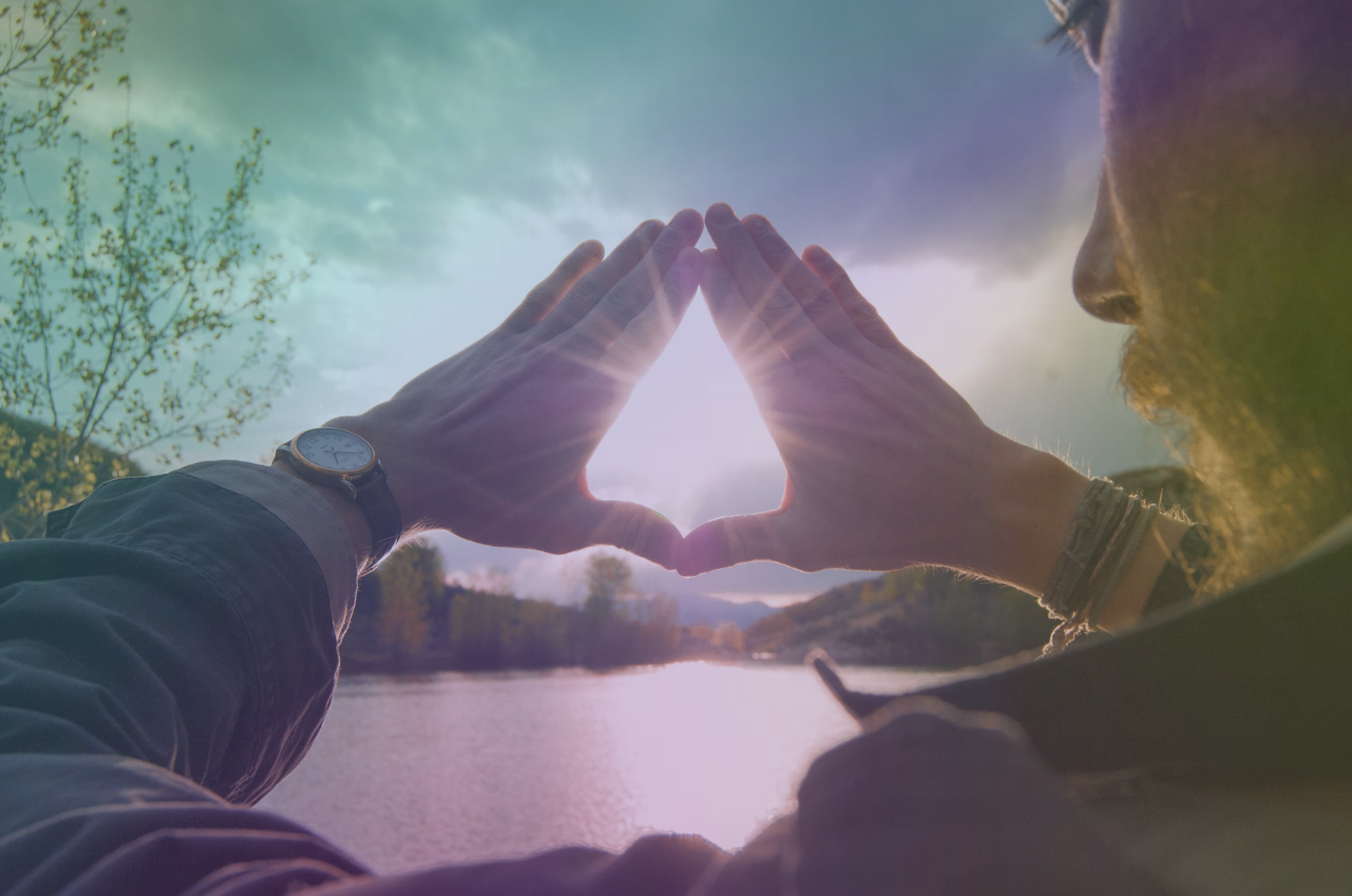 Community hands reaching up